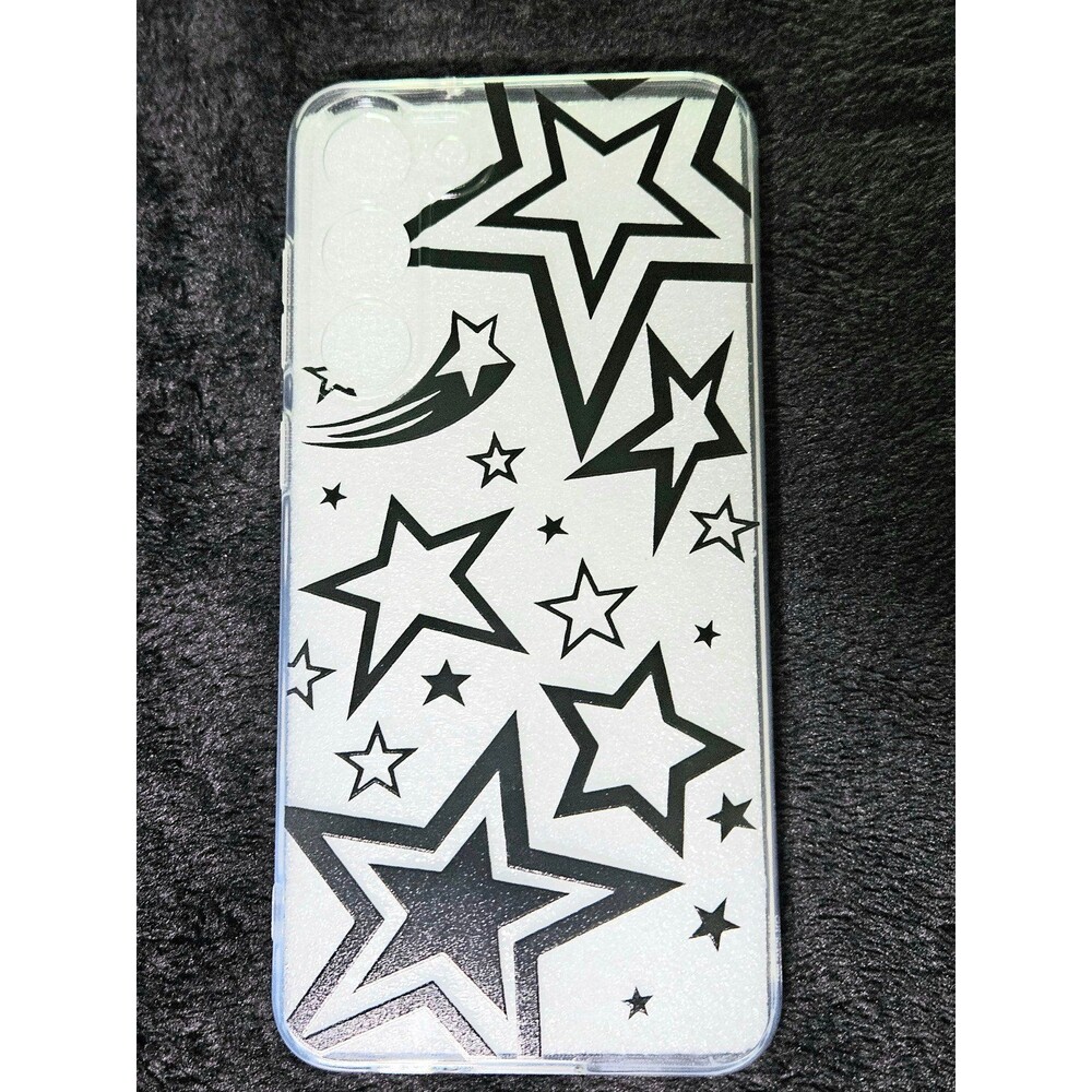 NWT  Wihytec Samsung S23 Ultra Black and White Star Design Phone Case